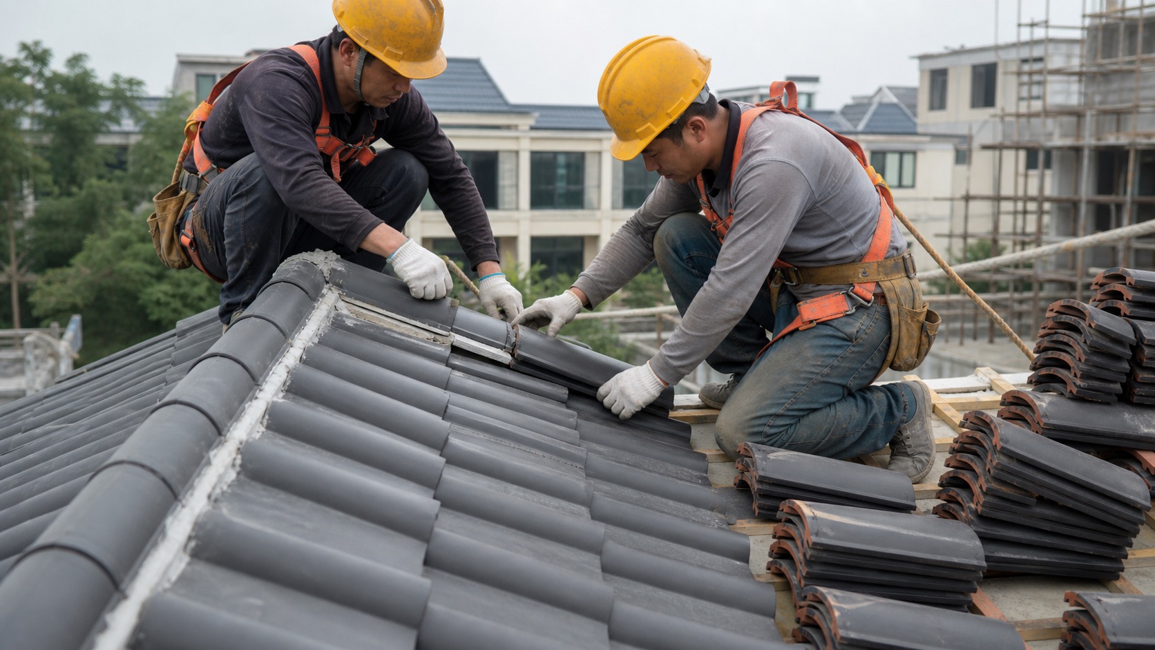 Roof tile installation